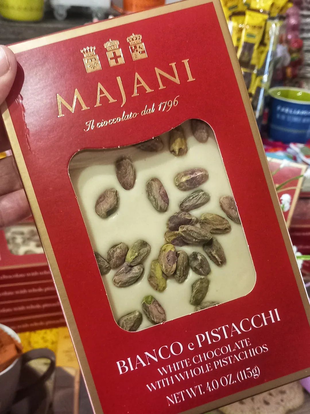 Cioccolato Bianco con Pistacchi Majani